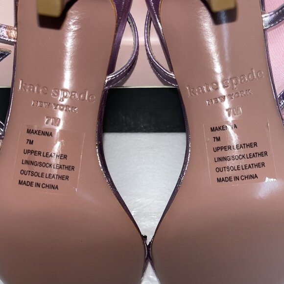 Kate Spade Makenna 7M Pink/Lavendar Strappy Sandals With Box & Dust Bag - Picture 15 of 16